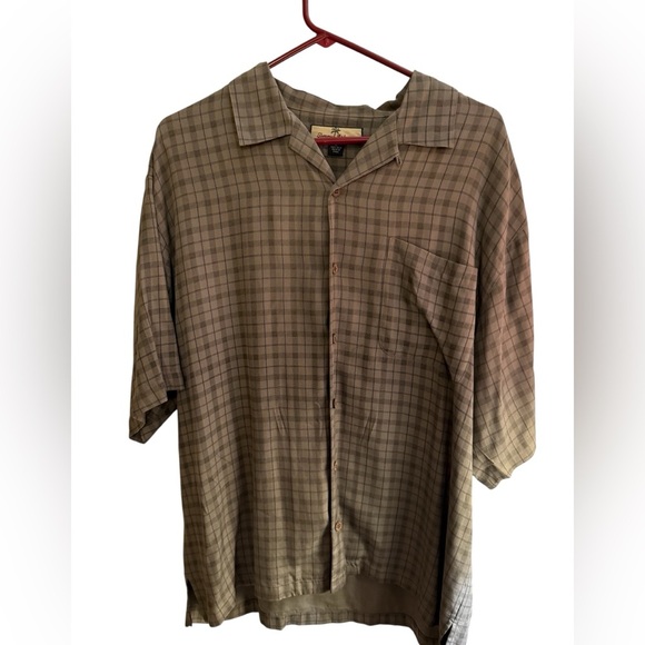 Tommy Bahama 100% Silk Plaid Shirt – Size L - Picture 1 of 7